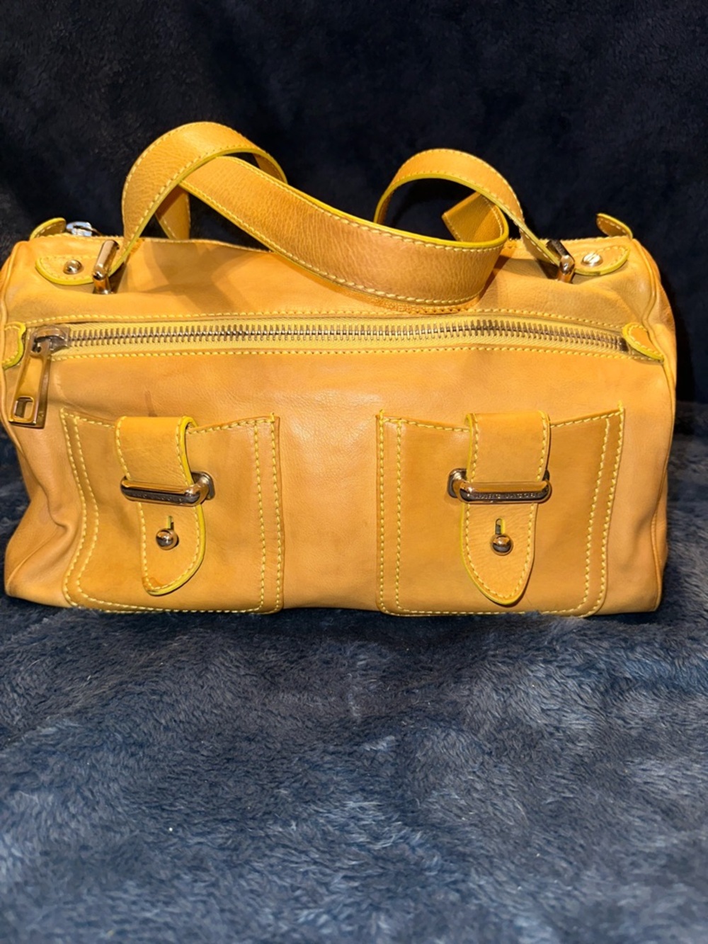 Vintage Marc Jacobs Leather Satchel with Front Pockets